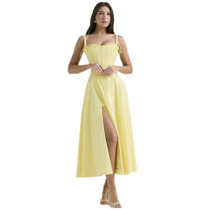 Yellow slip Dress