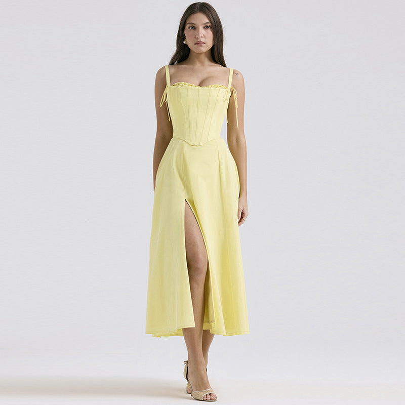 Yellow slip Dress